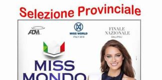 Tortora 'regina di bellezza', il 14 gennaio selezioni provinciali di Miss Mondo Italia